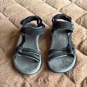 Teva Black and Gray Adjustable Sandals
